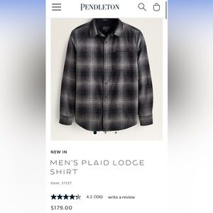 Pendleton L wool shirt Like New